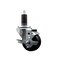 Service Caster 3'' SS Soft Rubber Swivel 1-1/4'' Expanding Stem Caster with Brake SCC-SSEX20S314-SRS-TLB-114 - alternate 1